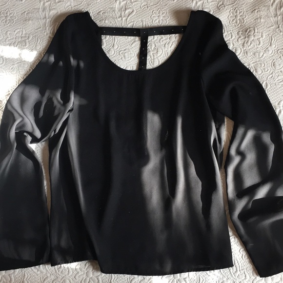 Black long sleeve blouse - Picture 1 of 6